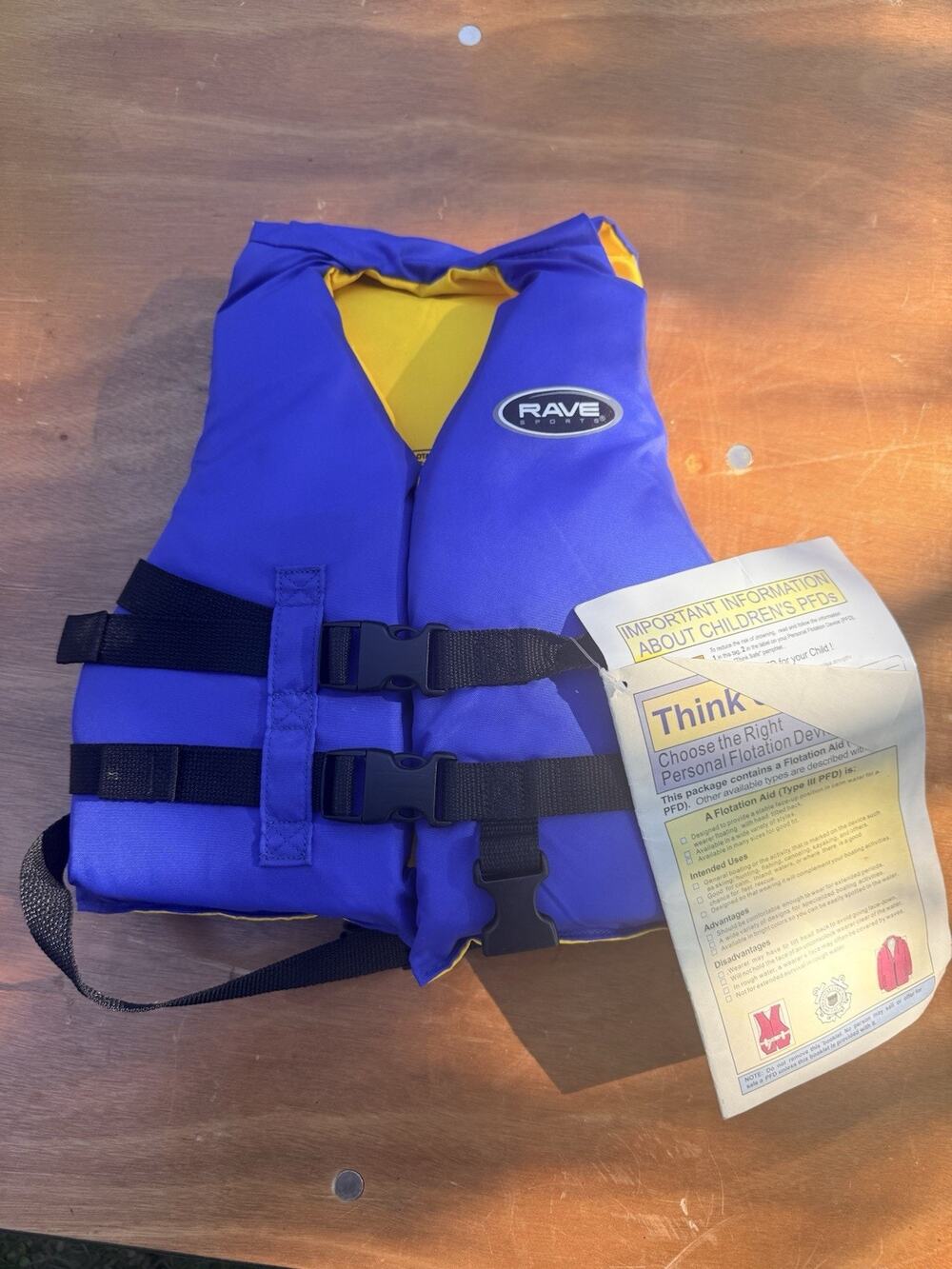 Rave Youth Life Vest. Coast Guard Approved PFD Child Kid Children’s Jacket Float